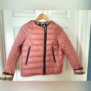 EEUC Burberry Girl’s Quilted zippered Jacket. Size 14y